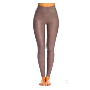 Spanx Faux Leather Leggings in Antique Rose